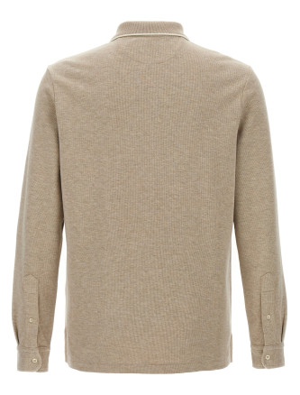 Fleece cotton polo shirt #