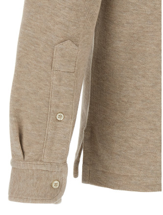 Fleece cotton polo shirt #