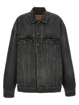 Denim jacket with used effect