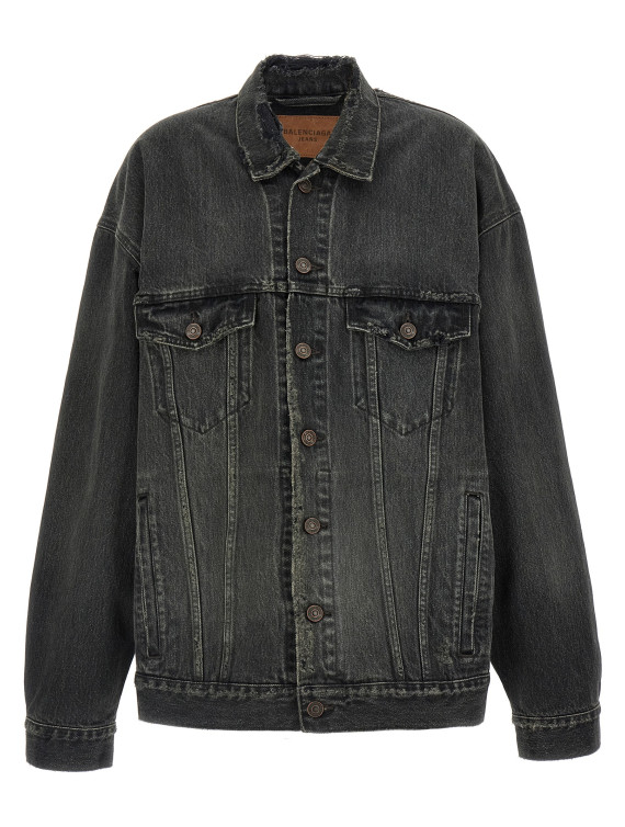 Denim jacket with used effect #1