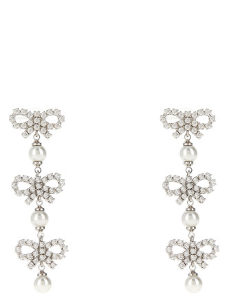 'Micro Bow Pearl Tiered' earrings