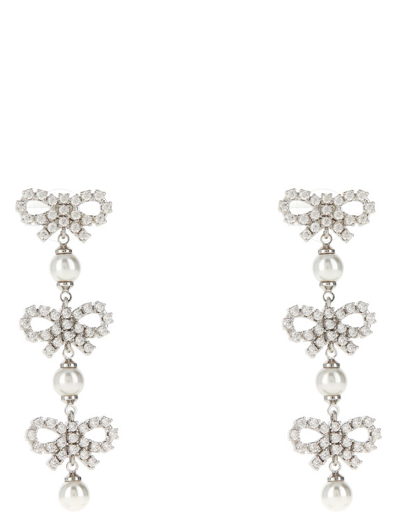 'Micro Bow Pearl Tiered' earrings #1