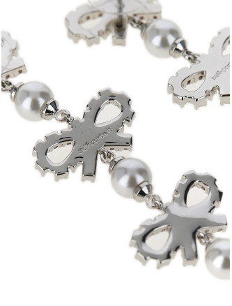 'Micro Bow Pearl Tiered' earrings #