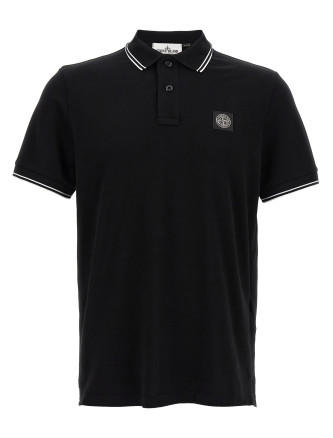Logo patch polo shirt