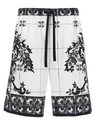 'Maiolica' print bermuda shorts