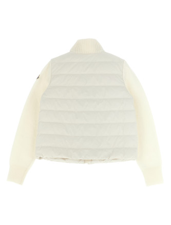 Two-material cardigan #