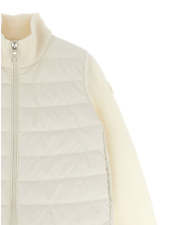 Two-material cardigan #