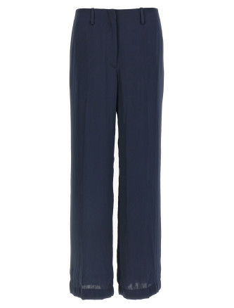 Silk effect trousers