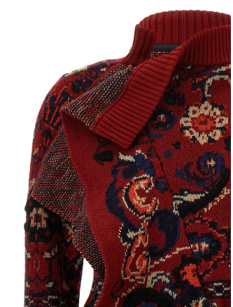 Jacquard wool cardigan #