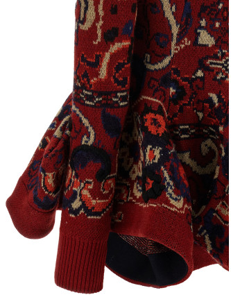 Jacquard wool cardigan #