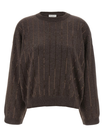 Sequin cashmere sweater