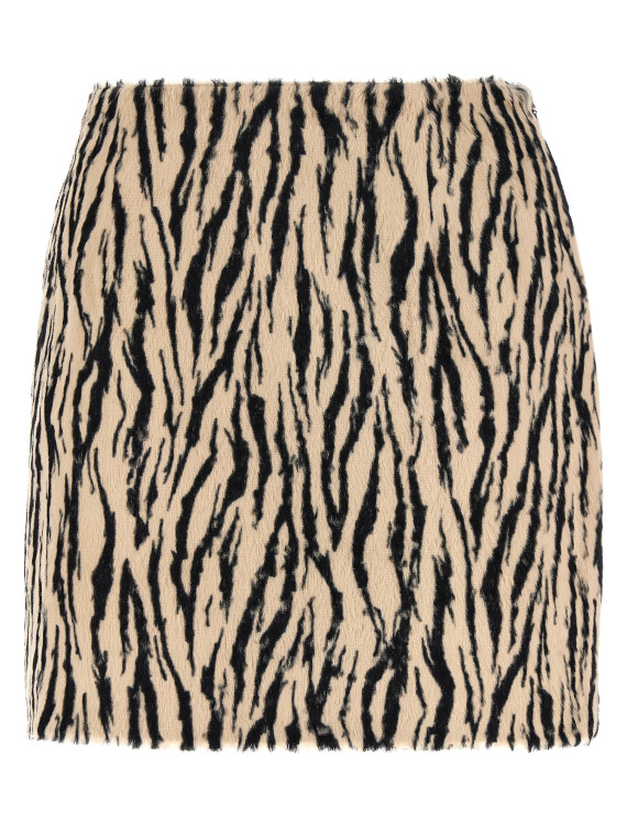 'Printed Faux Fur' skirt #1
