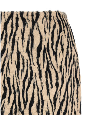 'Printed Faux Fur' skirt #