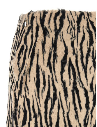 'Printed Faux Fur' skirt #