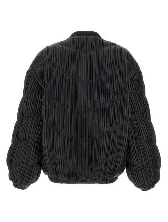 Pleated bomber jacket #