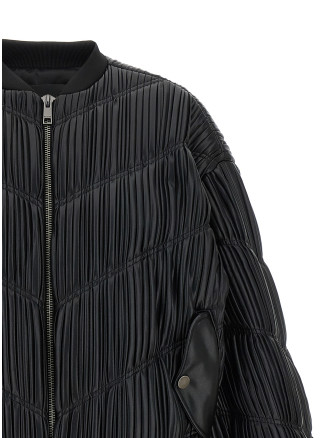 Pleated bomber jacket #