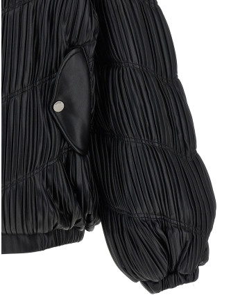 Pleated bomber jacket #