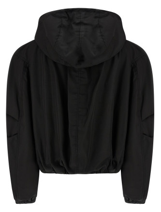 Maxi hood bomber jacket #