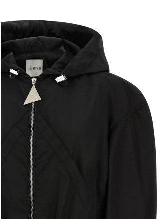 Maxi hood bomber jacket #