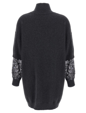 Sequin sleeve dress #