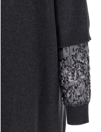 Sequin sleeve dress #