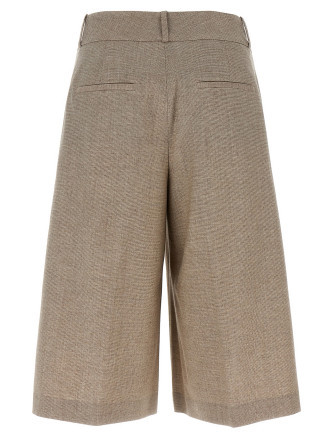 Micro houndstooth long bermuda shorts #