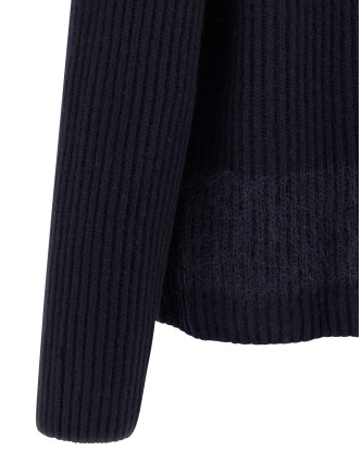 Carded wool insert cardigan #