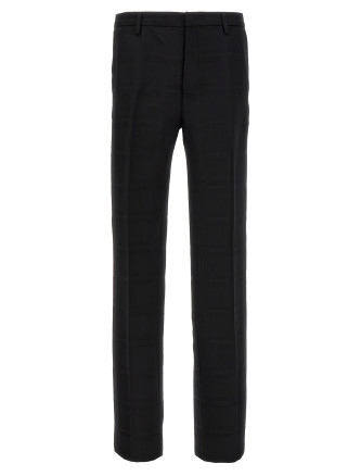 Check wool trousers