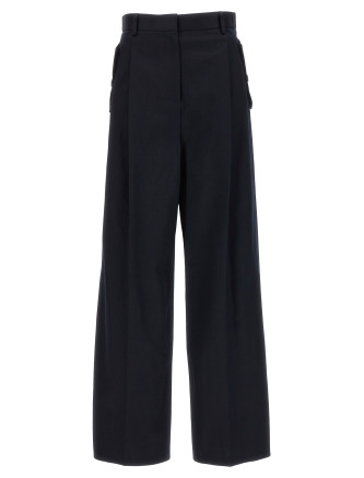 Loose leg front pleat pants