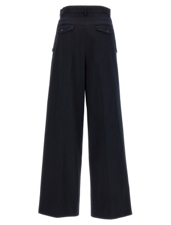 Loose leg front pleat pants #