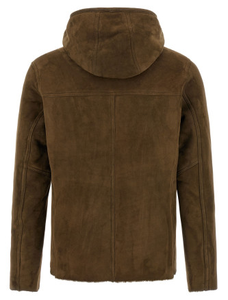 Shearling hooded jacket #