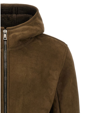 Shearling hooded jacket #