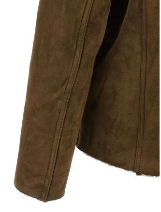 Shearling hooded jacket #