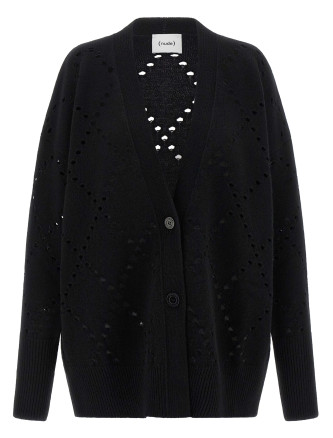 Argyle cut-out cardigan