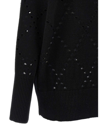 Argyle cut-out cardigan #