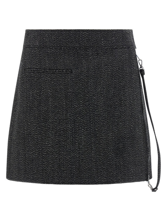 'Zipped Caviar Mini' skirt #1