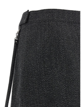 'Zipped Caviar Mini' skirt #