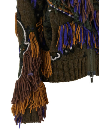 Paisley jacquard cardigan #