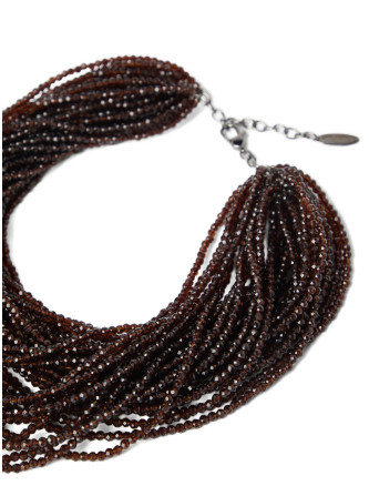 Glass and silver chocker #