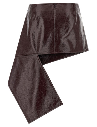 'Fold Vinyl Mini' skirt #
