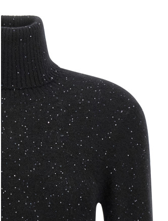 Sequin turtleneck sweater #