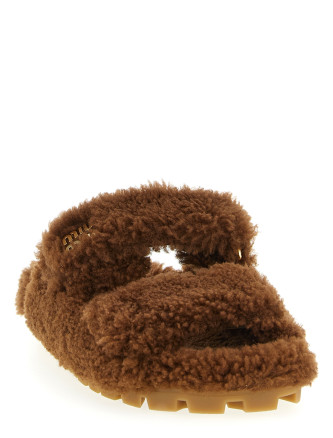 Shearling sandals #