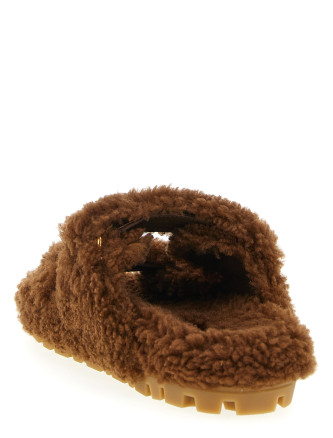 Shearling sandals #