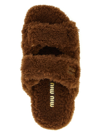 Shearling sandals #