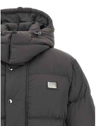 Logo patch down jacket #