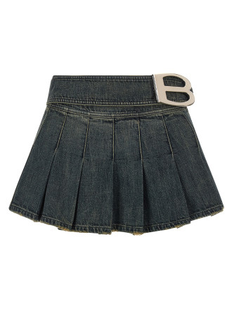 'Buckle Pleated' skirt