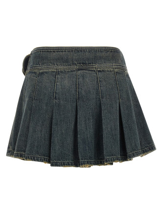 'Buckle Pleated' skirt #