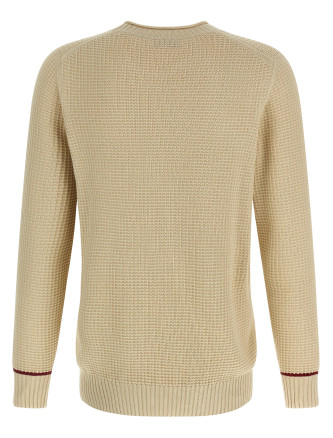 Waffle stitch cotton sweater #