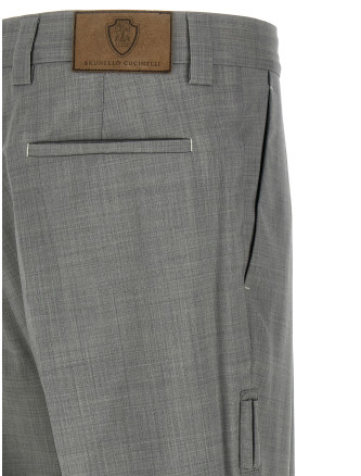 Mélange wool pants #