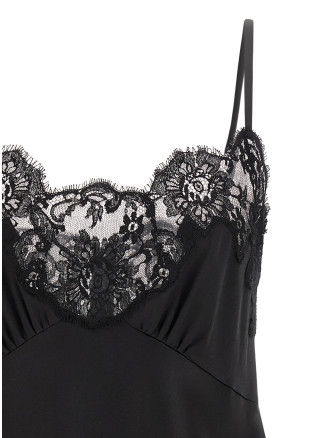 Satin and lace dress #